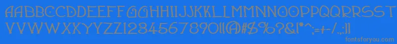 フォントDraughtsmanBold – 青い背景に灰色の文字