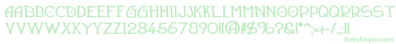 DraughtsmanBold Font – Green Fonts on White Background