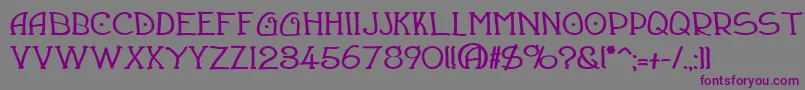 DraughtsmanBold Font – Purple Fonts on Gray Background