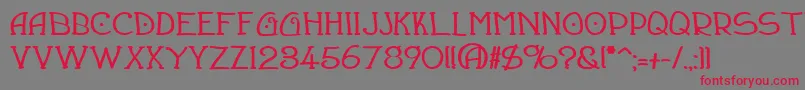 DraughtsmanBold Font – Red Fonts on Gray Background