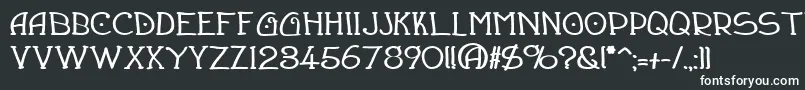 フォントDraughtsmanBold – 黒い背景に白い文字