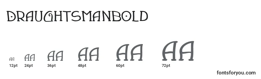 DraughtsmanBold Font Sizes