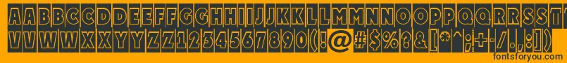 PlakattitulcmgrNormal Font – Black Fonts on Orange Background