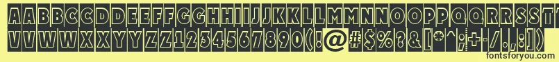 PlakattitulcmgrNormal Font – Black Fonts on Yellow Background