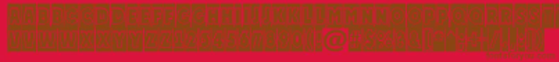 PlakattitulcmgrNormal Font – Brown Fonts on Red Background