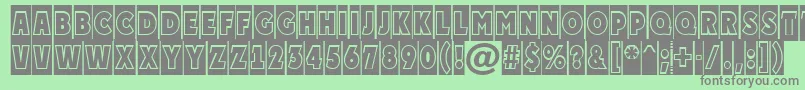 PlakattitulcmgrNormal-Schriftart – Graue Schriften auf grünem Hintergrund