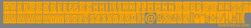 PlakattitulcmgrNormal Font – Orange Fonts on Gray Background