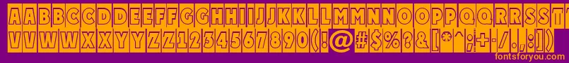 PlakattitulcmgrNormal Font – Orange Fonts on Purple Background