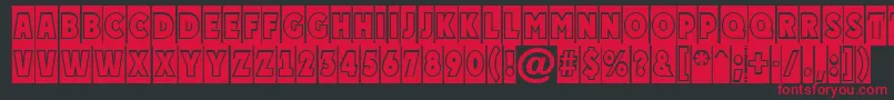 PlakattitulcmgrNormal Font – Red Fonts on Black Background