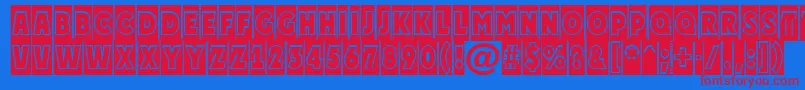 PlakattitulcmgrNormal Font – Red Fonts on Blue Background