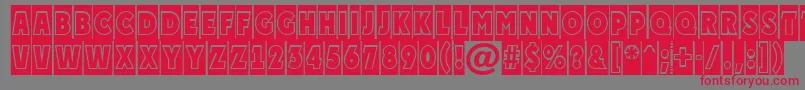PlakattitulcmgrNormal Font – Red Fonts on Gray Background