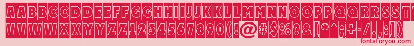 PlakattitulcmgrNormal Font – Red Fonts on Pink Background