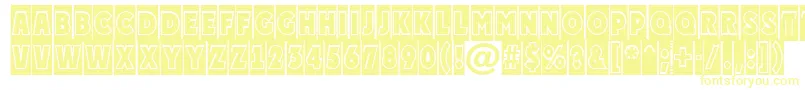 PlakattitulcmgrNormal Font – Yellow Fonts on White Background