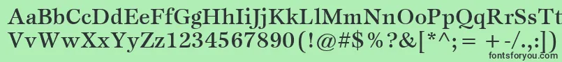 フォントItcEspritLtMedium – 緑の背景に黒い文字