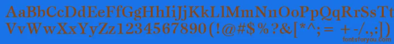 Saiba mais sobre a fonte ItcEspritLtMedium Fonte ItcEspritLtMedium – fontes marrons em um fundo azul
