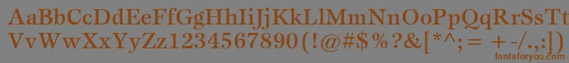 ItcEspritLtMedium Font – Brown Fonts on Gray Background