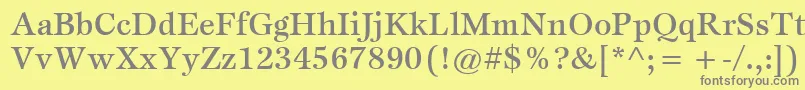 ItcEspritLtMedium Font – Gray Fonts on Yellow Background