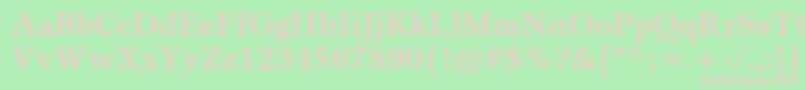 ItcEspritLtMedium Font – Pink Fonts on Green Background