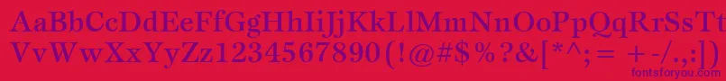 ItcEspritLtMedium Font – Purple Fonts on Red Background