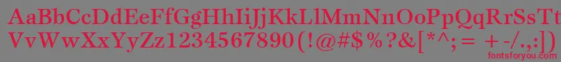 ItcEspritLtMedium Font – Red Fonts on Gray Background