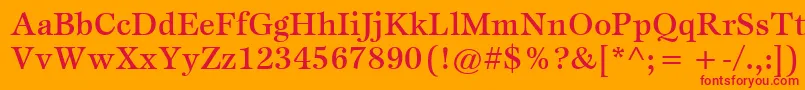 ItcEspritLtMedium Font – Red Fonts on Orange Background