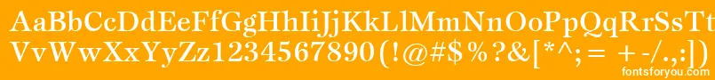 フォントItcEspritLtMedium – オレンジの背景に白い文字