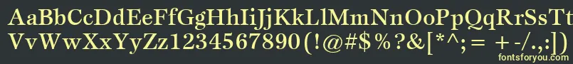 ItcEspritLtMedium Font – Yellow Fonts on Black Background