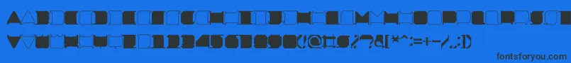 フォントMinimalxRegular – 黒い文字の青い背景