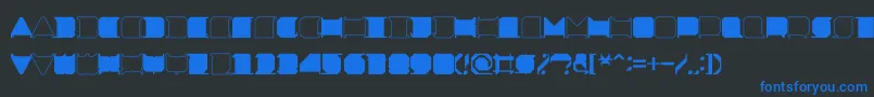 MinimalxRegular-Schriftart – Blaue Schriften auf schwarzem Hintergrund
