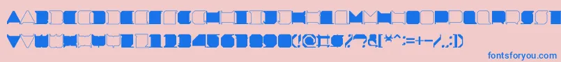 Fonte MinimalxRegular – fontes azuis em um fundo rosa