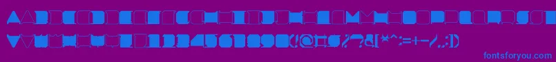 MinimalxRegular Font – Blue Fonts on Purple Background