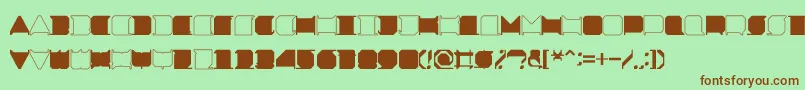 フォントMinimalxRegular – 緑の背景に茶色のフォント