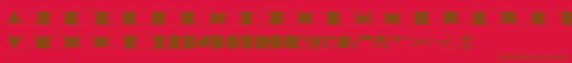 fuente MinimalxRegular – Fuentes Marrones Sobre Fondo Rojo
