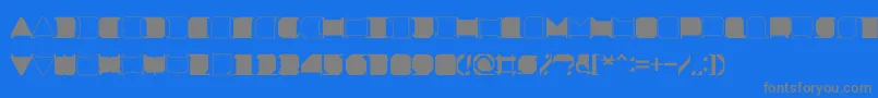 Fonte MinimalxRegular – fontes cinzas em um fundo azul
