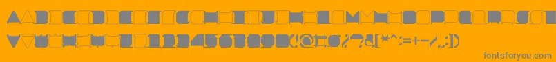 Fonte MinimalxRegular – fontes cinzas em um fundo laranja