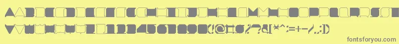 MinimalxRegular Font – Gray Fonts on Yellow Background