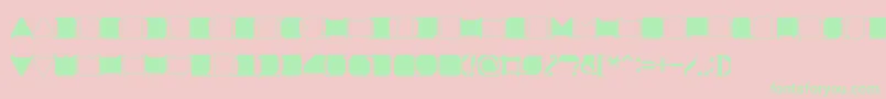 fuente MinimalxRegular – Fuentes Verdes Sobre Fondo Rosa