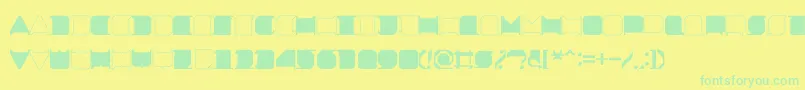 Шрифт MinimalxRegular – зелёные шрифты на жёлтом фоне
