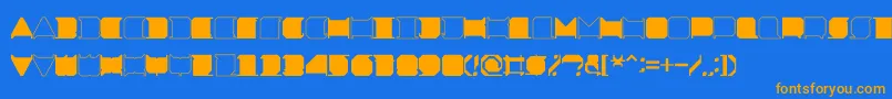 MinimalxRegular Font – Orange Fonts on Blue Background