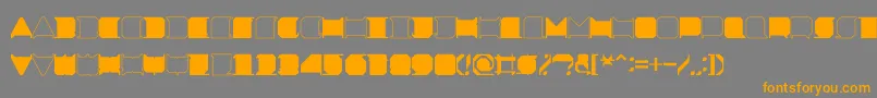MinimalxRegular-fontti – oranssit fontit harmaalla taustalla