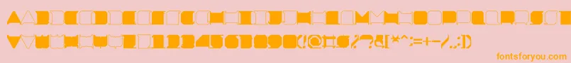Police MinimalxRegular – polices orange sur fond rose