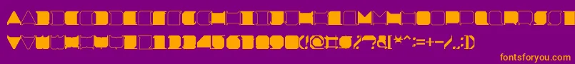 MinimalxRegular Font – Orange Fonts on Purple Background