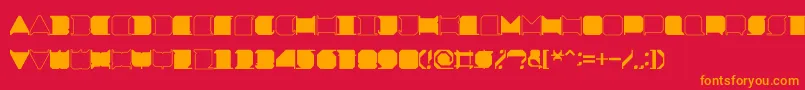 MinimalxRegular Font – Orange Fonts on Red Background