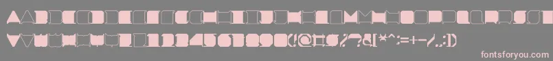 Fonte MinimalxRegular – fontes rosa em um fundo cinza