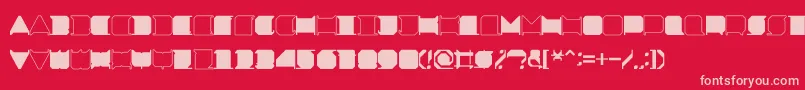 MinimalxRegular Font – Pink Fonts on Red Background