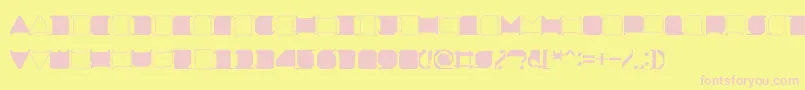 fuente MinimalxRegular – Fuentes Rosadas Sobre Fondo Amarillo