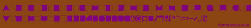 MinimalxRegular-Schriftart – Violette Schriften auf braunem Hintergrund