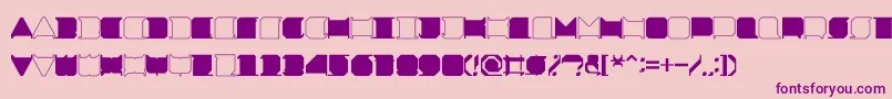 Police MinimalxRegular – polices violettes sur fond rose