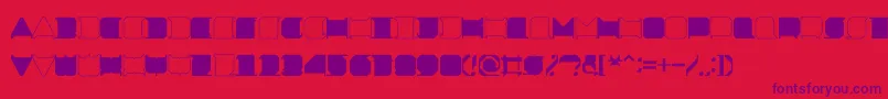 MinimalxRegular Font – Purple Fonts on Red Background