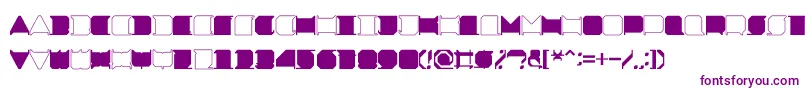 Czcionka MinimalxRegular – fioletowe czcionki